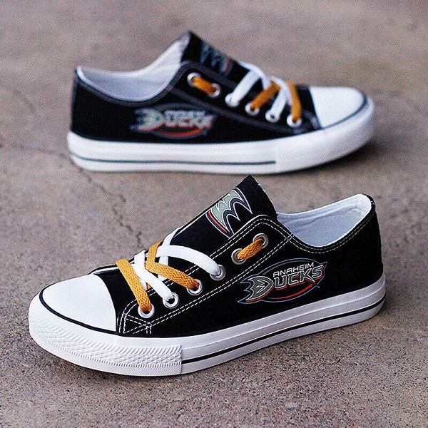 Women's And Youth Anaheim Ducks Repeat Print Low Top Sneakers 001